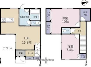 静岡県浜松市中央区頭陀寺町【テラスハウス】の間取り