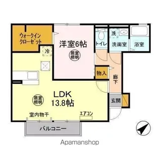 ポルテボヌール II【1階】の間取り
