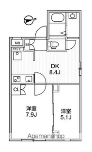アルティザ新宿落合ソノリテ【5階】の間取り