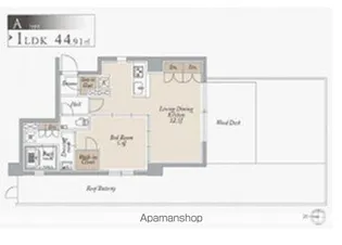 オーキッドレジデンス住吉【8階】の間取り