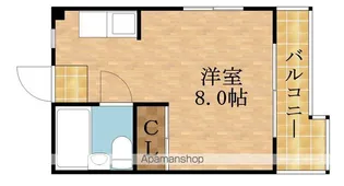 メゾンデュソレイル【401号室】の間取り