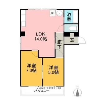 川本ビル【3階】の間取り