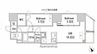 GRAN PASEO蔵前Ⅱ【8階】の間取り