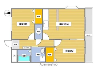 グランヴェルジュ【201号室】の間取り