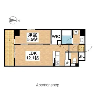 ザ・パークハビオ名古屋松原【501号室】の間取り