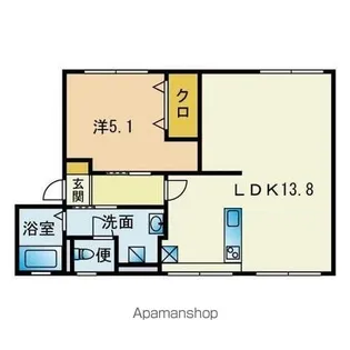 シティハイムエルム【1階】の間取り