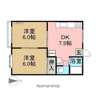アンゴラハイツ【103号室】の間取り