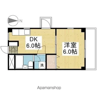 EASTⅡ【401.号室】の間取り
