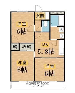 グランドソレイユB【1階】の間取り