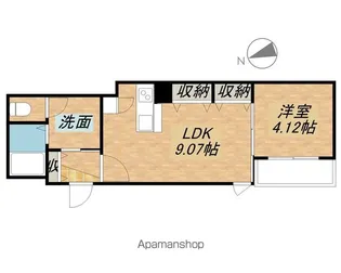 モアニ【201号室】の間取り