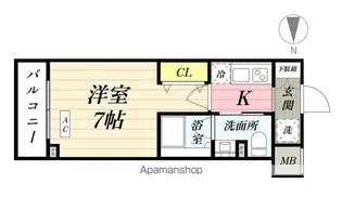 MAXIV CROS横浜大口通【2階】の間取り