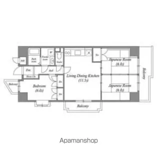 レジデンス代官町スクエア【15階】の間取り