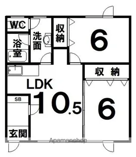 グランドール【1階】の間取り