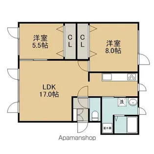 ARMAS【101号室】の間取り