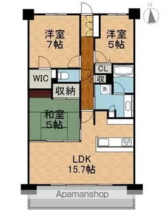 レーベン長野南千歳【15階】の間取り