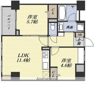 ドゥ セレニテ【2階】の間取り