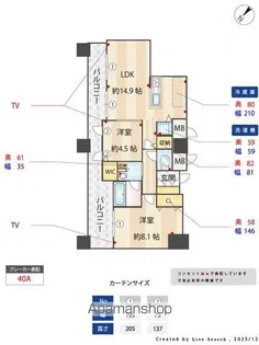 KDXレジデンス大濠ハーバービュータワー【10階】の間取り