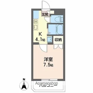 グランドステータスフリーダム【305号室】の間取り