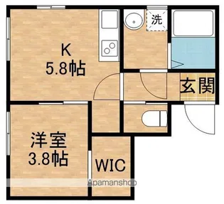 ヒバリスクエア和地山【2階】の間取り
