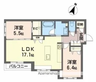 シャーメゾン ルーエ【2階】の間取り