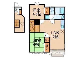 ハイムトキナ壱番館【2階】の間取り