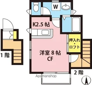 シープス【2階】の間取り