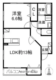 ルーガル・リンド青木島【201号室】の間取り