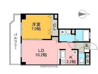 SOUTH HEAVENサウスヘヴン【3階】の間取り