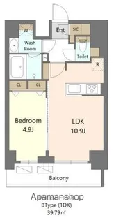 S−RESIDENCE新宿早稲田AVELIS【12階】の間取り