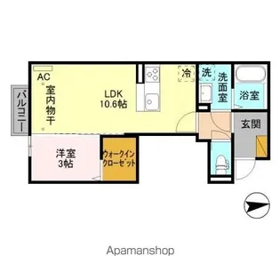 新潟県上越市仲町2丁目【アパート】の間取り