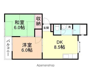 サンハイツ入善 G棟【103号室】の間取り