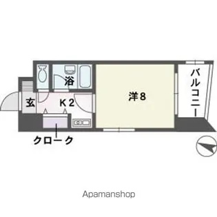 ソレアード赤坂【7階】の間取り