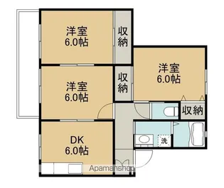 パークコートカミノA【202号室】の間取り