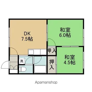 ハイツナベシマ【103号室】の間取り