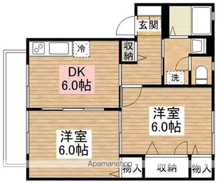 ヴィラ・フェリス【202号室】の間取り