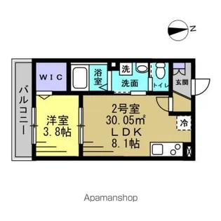 パルブニール浜野【3階】の間取り