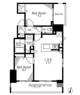 神田リープレックス・リズ【6階】の間取り
