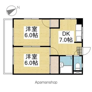 カーサ北久米【2階】の間取り