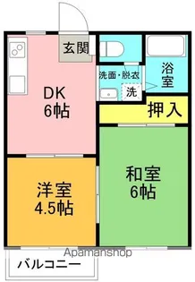 フレグランス麻植Ⅰ【102号室】の間取り