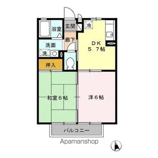 ブリーズ日高【2階】の間取り