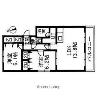 ル ブランプルミエ【2階】の間取り