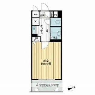 ライオンズステーションプラザ箱崎【805.号室】の間取り
