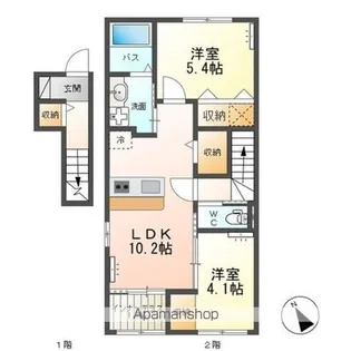 CRAIS(クレイズ)B【206号室】の間取り