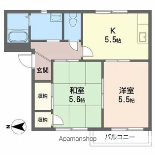 ドミール竹原【2階】の間取り