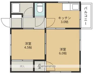 パレス池田住吉【2階】の間取り