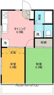 ルーミー甲府116号館【1階】の間取り