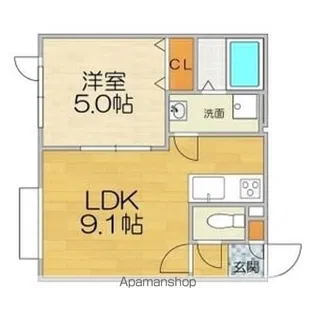 YUKATAN COURTⅡ(ユカタンコートツー)【203号室】の間取り