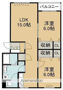 MハウスⅢ【103号室】の間取り