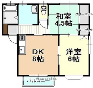 シティコート蔵【201号室】の間取り