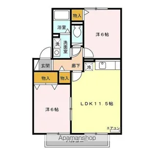 サンク・クレール ABC【2階】の間取り